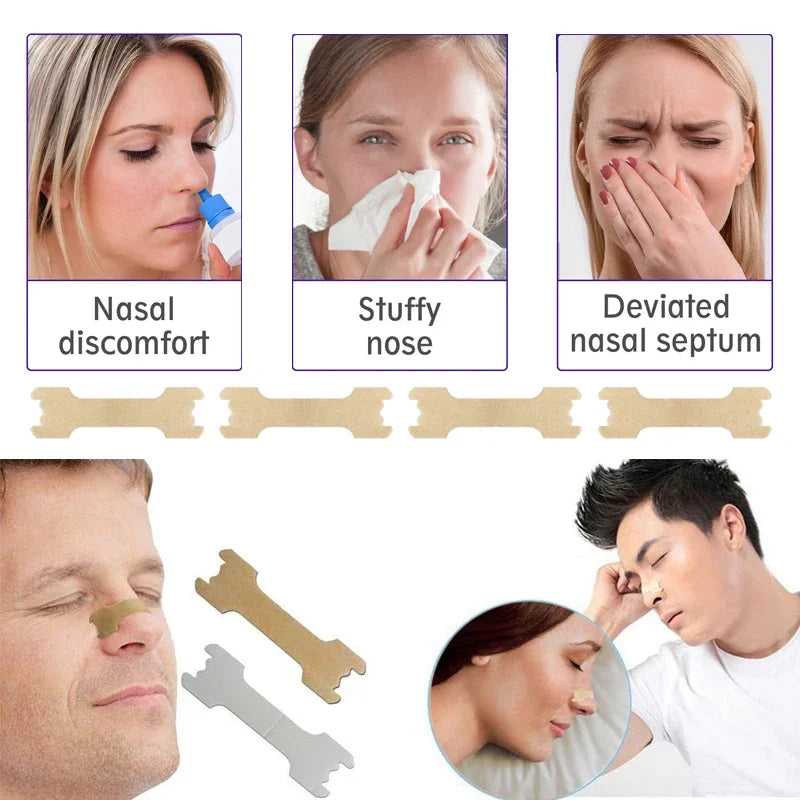 500/300/100Pcs Breath Nasal Strips Right Way Stop Snoring anti Snore Nose Strip Easier Better Breathing Good Sleeping Patches