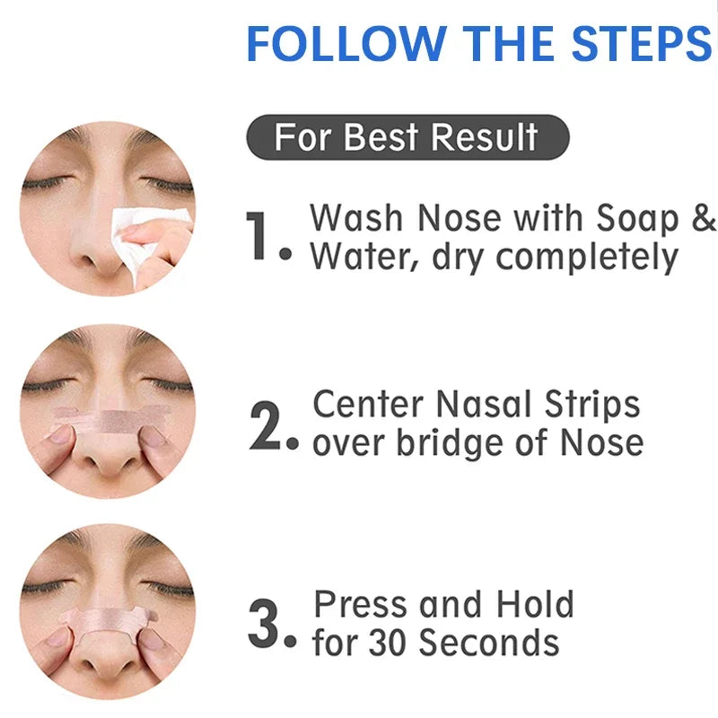 500/300/100Pcs Breath Nasal Strips Right Way Stop Snoring anti Snore Nose Strip Easier Better Breathing Good Sleeping Patches
